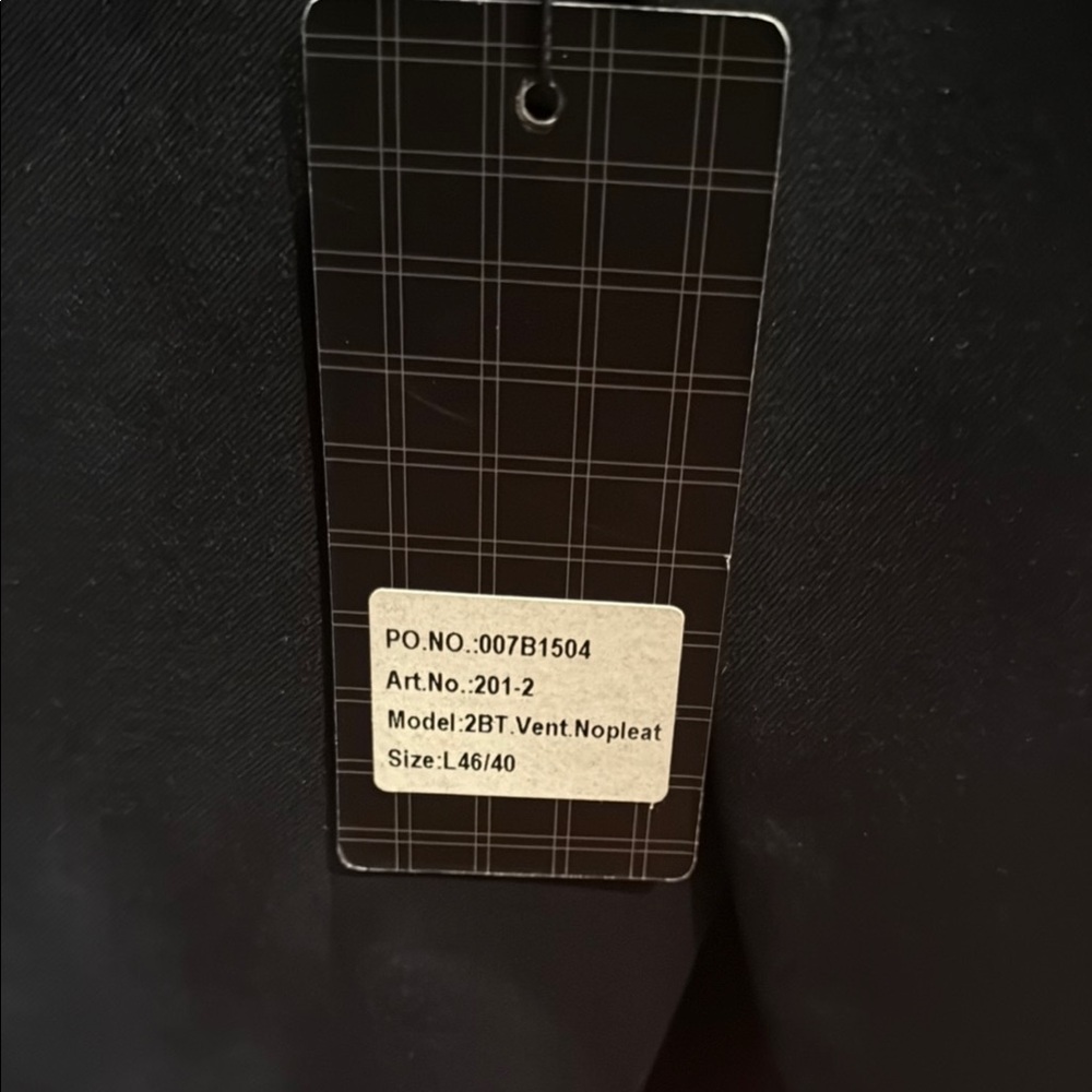 Men's Black Suit - 2BT Vent Nopleat